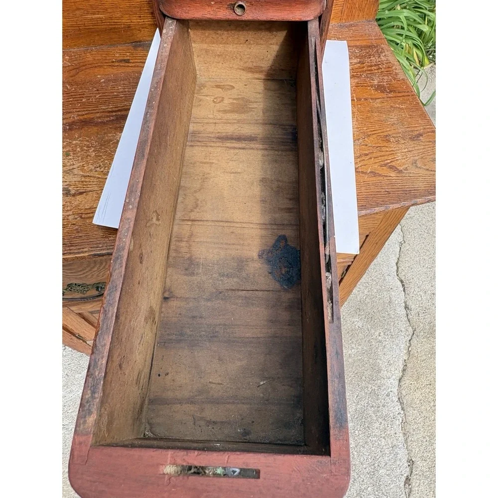 Antique Treadle Sewing Machine Drawers, Set of 3 In Frame Cottagecore Farmhouse